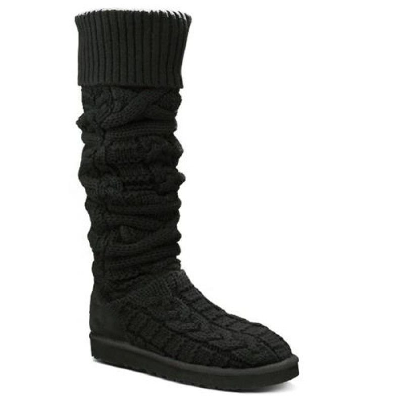 фото UGG® Australia OVER THE KNEE TWISTED CABLE BLACK (3174) 3
